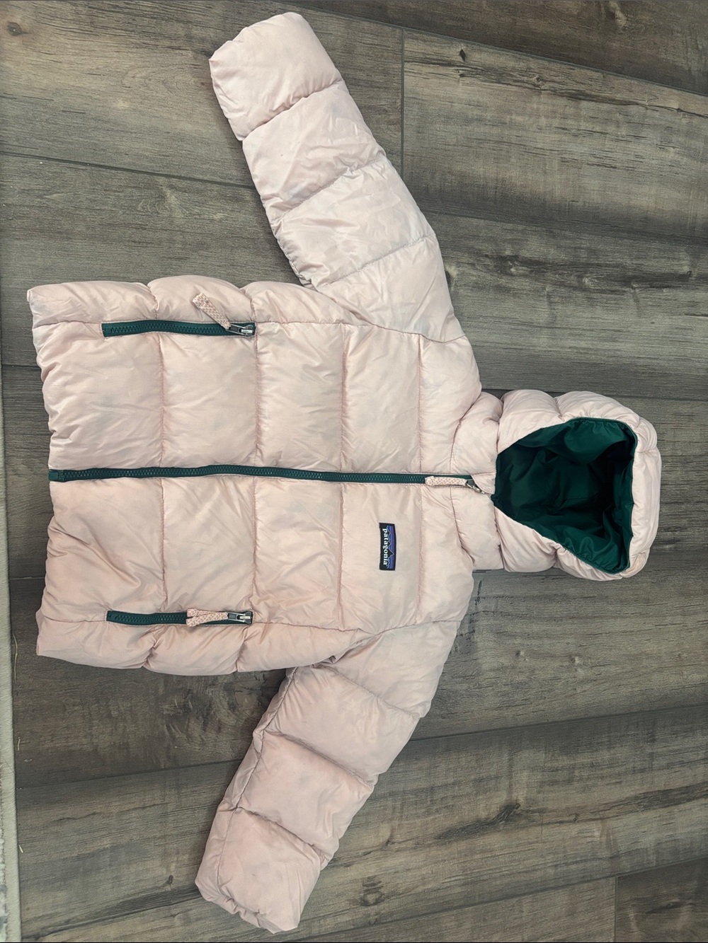 Patagonia Kids Pink Hi-Loft puffer jacket